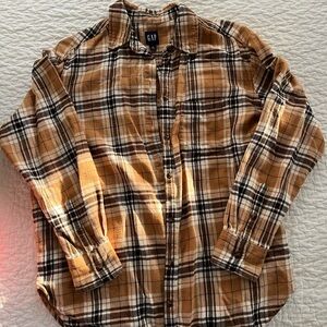 Gap Oversized Flannel Button Up Shirt